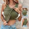 🎉Letzter Tag 49% Rabatt🔥Chicme Tanktop mit Rundhalsausschnitt, integriertem BH, gerippte Passform, lässig, bequem
