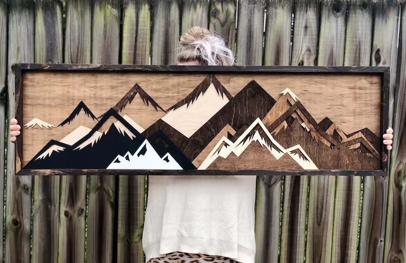 🔥Hot Sale 49% OFF🎁Handmade Wood Mountain Wall Art-Buy 2 Free Shipping