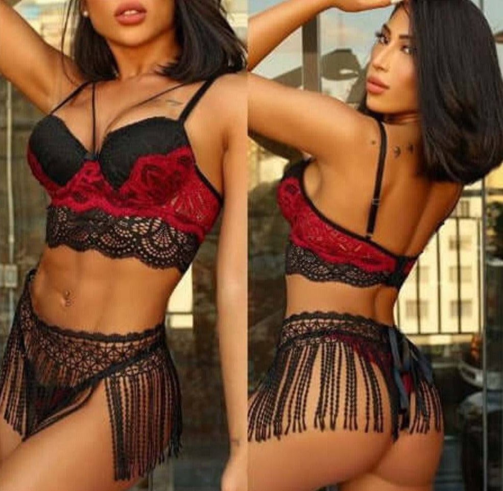 SHEMESIX Paris Nights Collection - Burlesque Style Lingerie Set