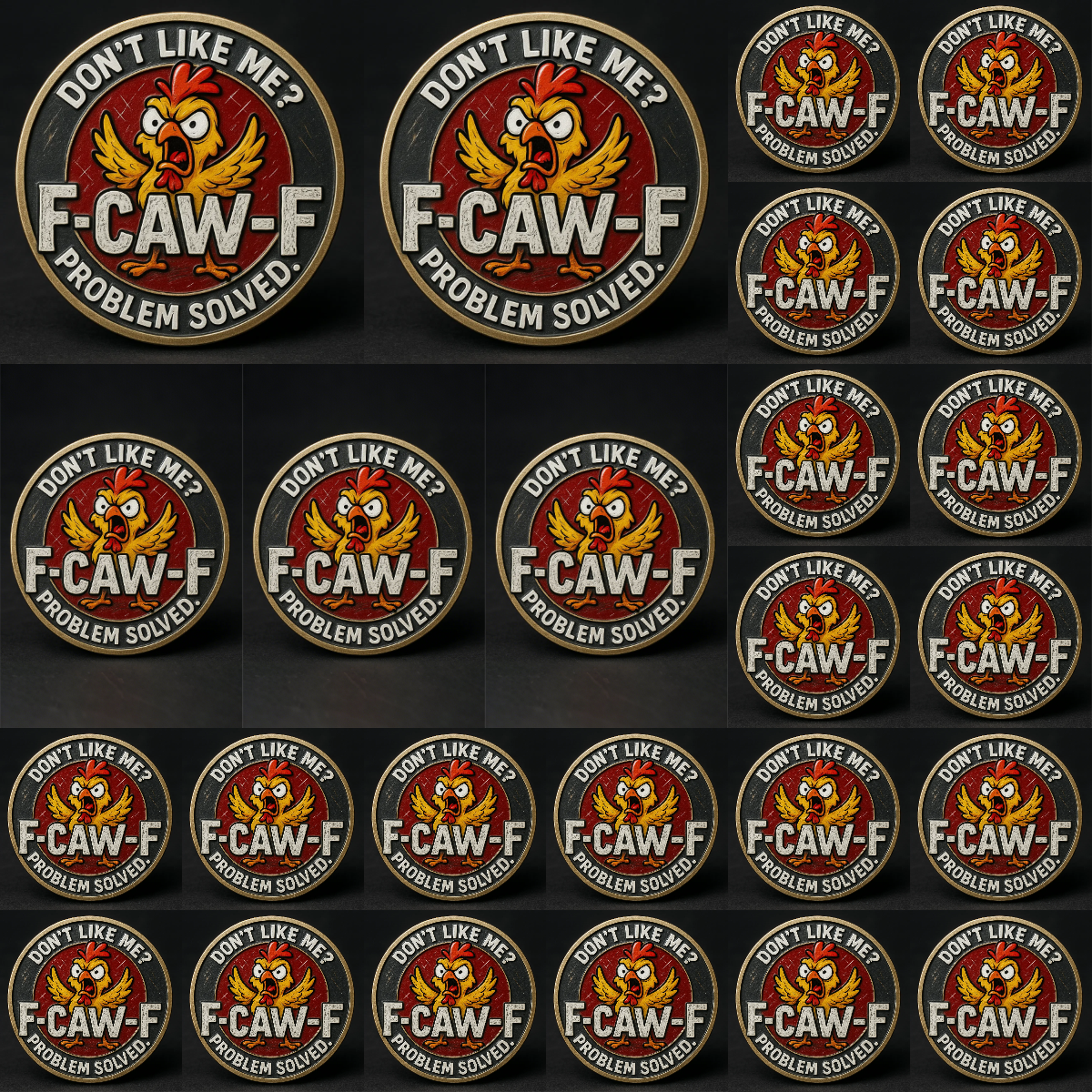 🐔 “No Clucks Given” Commemorative Coin – Fearless, Funny & Free! 😎