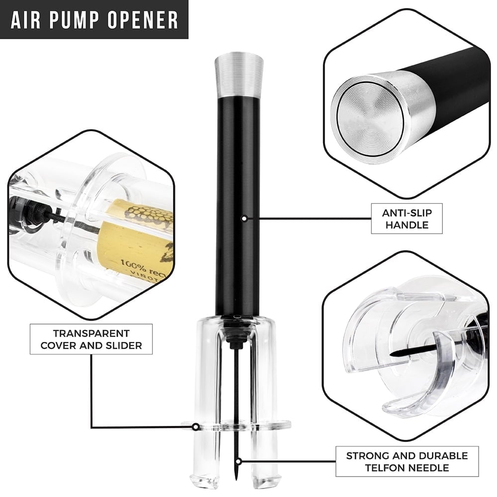 🔥(Early Christmas Sale 49% OFF)Air Pump Cork Remover Wine Bottle Opener Set