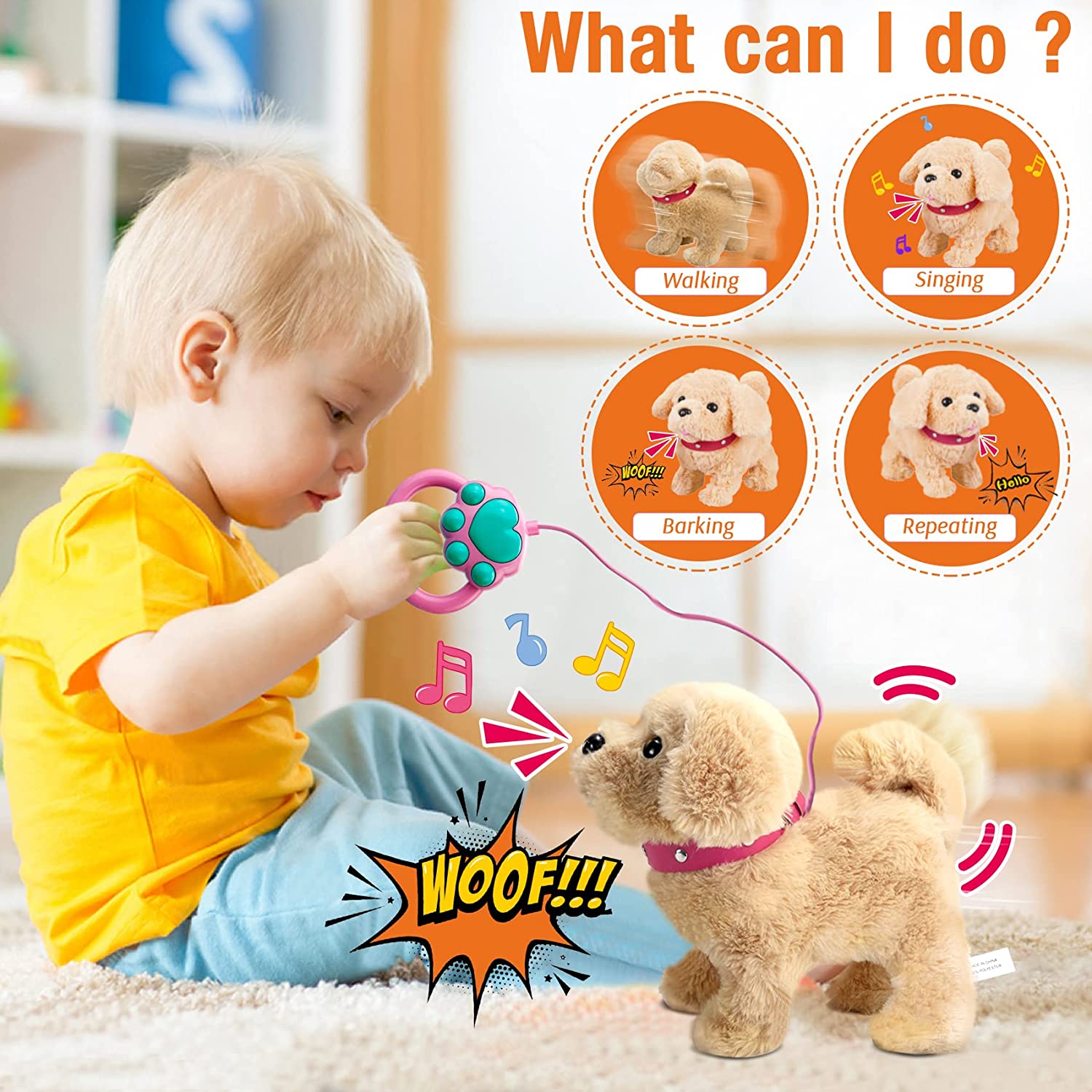 (🌲Christmas Sale- 50% OFF) Plush Puppy Toy Electronic Interactive Pet Dog🐕