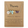 <strong>Handmade</strong> Natural Gemstone Zodiac Silver Necklace - <strong>Last Day Clearance Sale 70% OFF</strong>