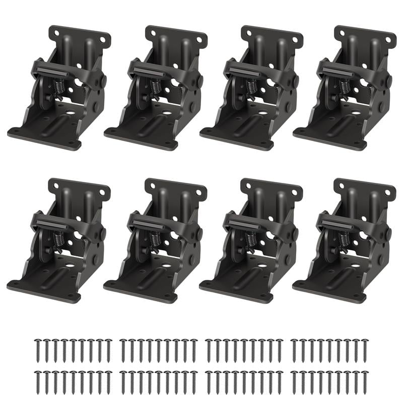 ⏰LAST DAY SALE 50% OFF💥Heavy-Duty Folding Brackets with 90° Lock – Space-Saving Steel Hinges