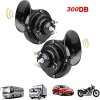 300DB Super Loud Train Horn For Truck Train Boat Car Air Electric Snail Single Horn Black