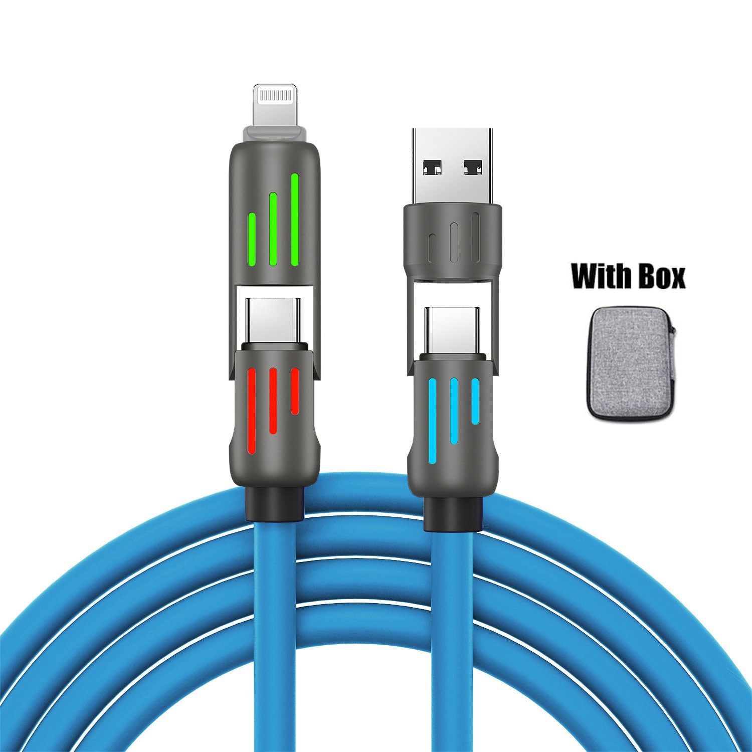 🔥Kaufen Sie 2 und erhalten Sie 1 gratis⚡4-in-1-USB-Ladekabel, Schnellladung MAX 60 W