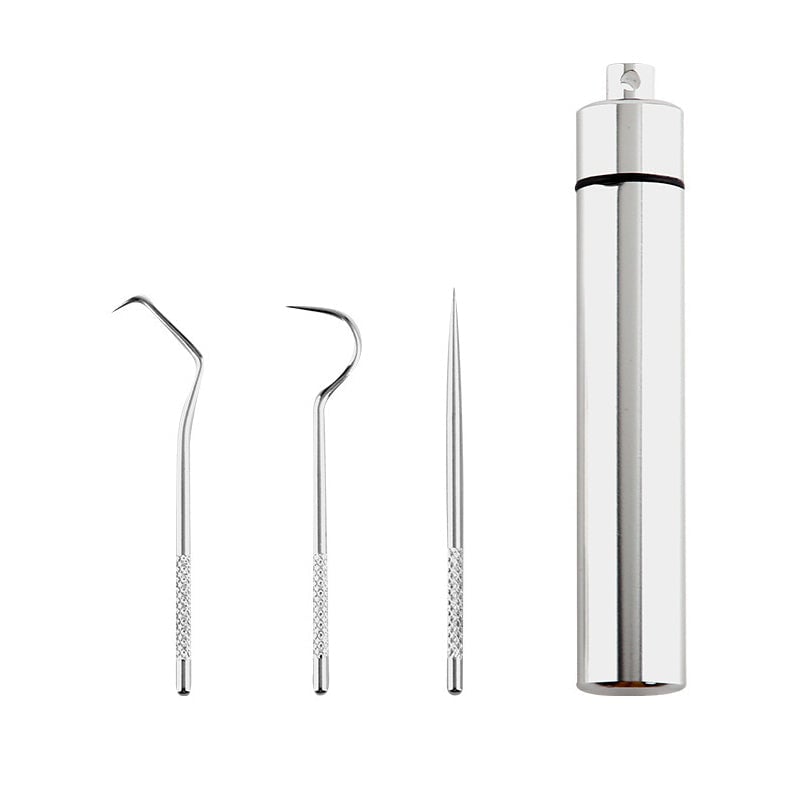 🔥LETZTER TAG 50 % RABATT-Zahnstocher Set aus Edelstahl (7 Stück)