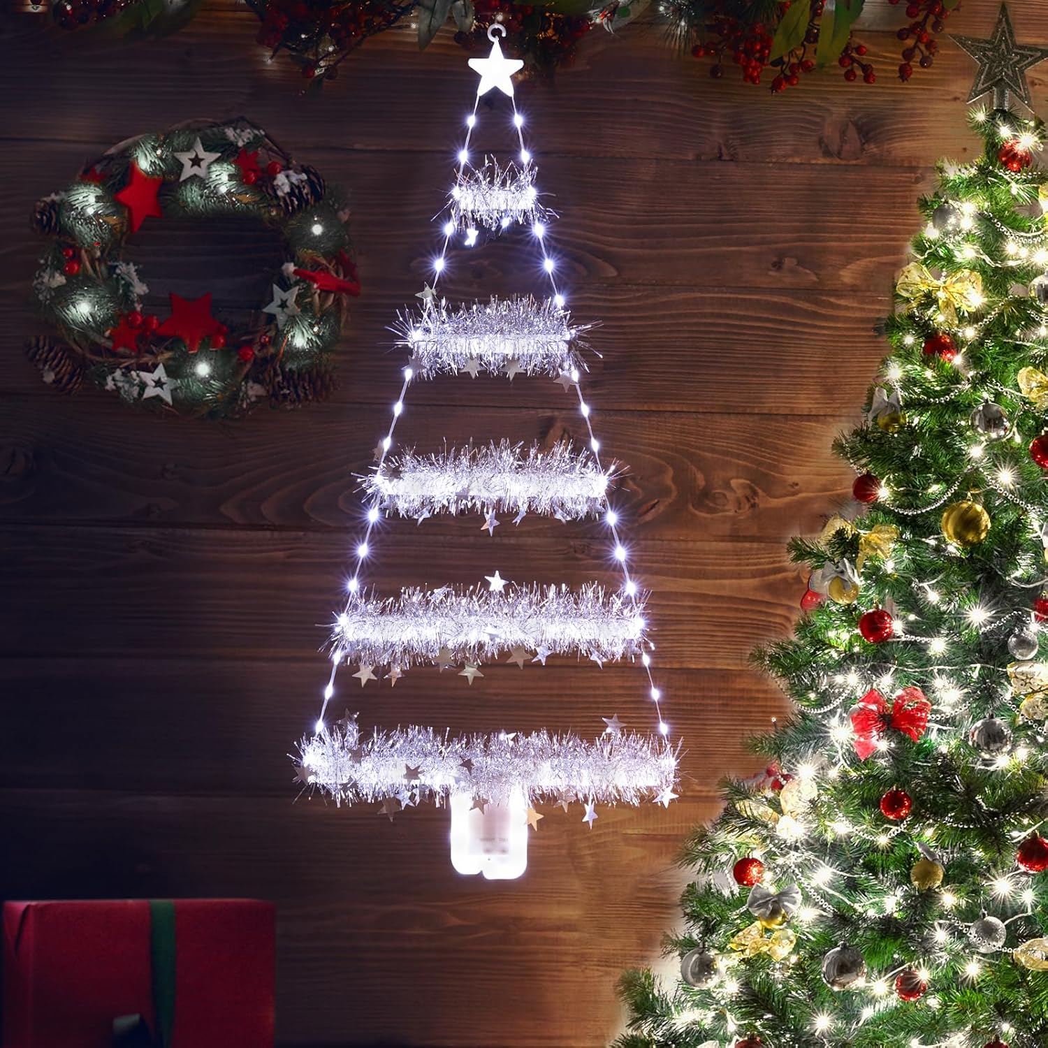 🎄TikTok Christmas Sale - 70% OFF✨LED Ladder Lights with Climbing Santa Claus