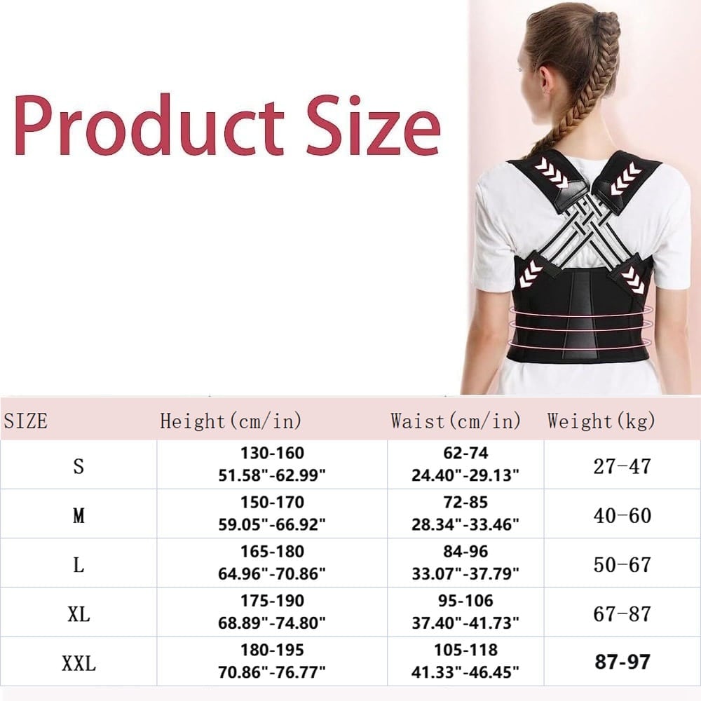 (🎉Last Day Promotion 50% OFF) Adjustable Back Posture Belt Office Home Gym Unisex - Buy 2 Get Extra 15% OFF & Free Shipping