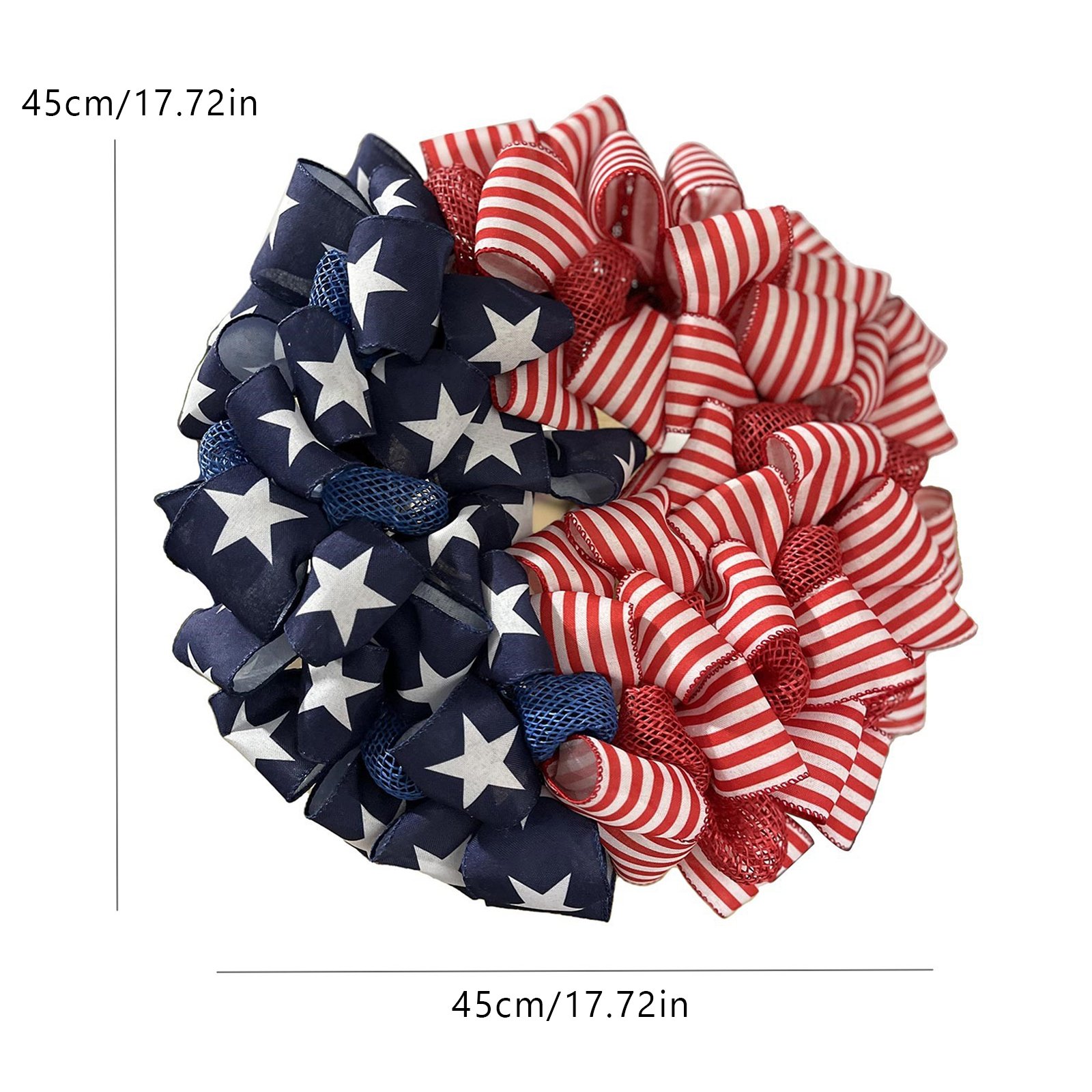 🏵100% Handmade Star Spangled Banner Ribbon Patriotic Wreath(𝐌𝐚𝐫𝐢𝐚𝐧𝐚 𝐒𝐦𝐢𝐭𝐡 𝐇𝐚𝐧𝐝𝐦𝐚𝐝𝐞®)