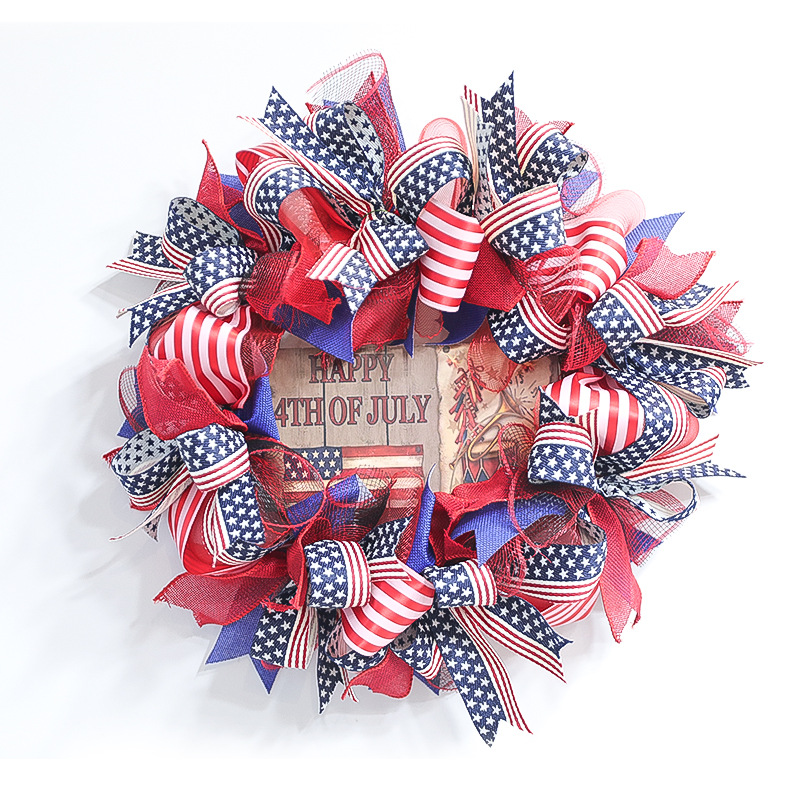 🔥HOT SALE 50% OFF🔥100% Handmade American Patriot Wreath, FREE SHIPPING ONLY TODAY!