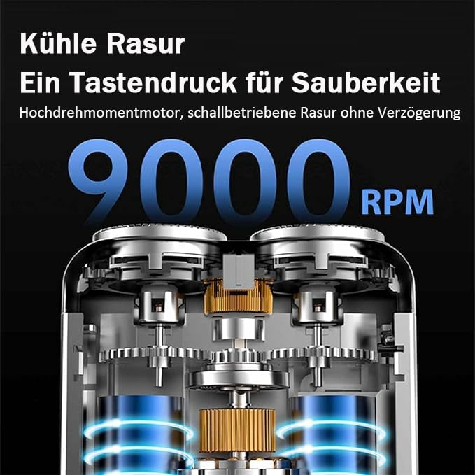 🔥Letzter Tag 49% RABATT🔥Tragbarer rotierender Elektrorasierer mit zwei Ringen