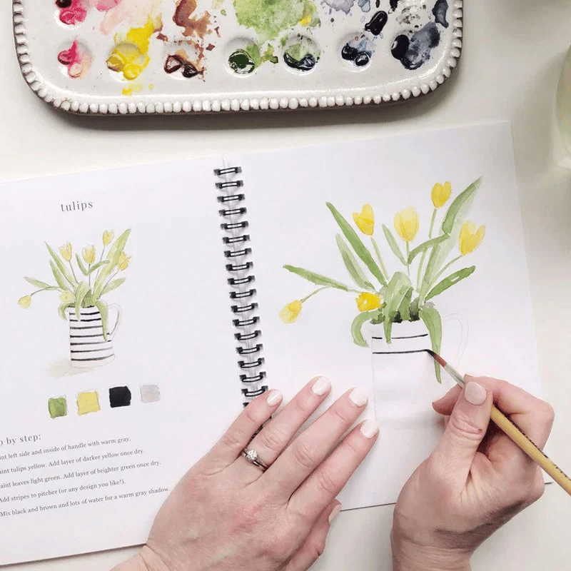 🔥LAST DAY 55% OFF - 🖼️Beginner-Friendly💕 Watercolor Workbook