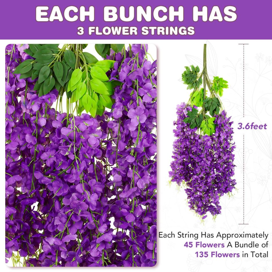 🔥Last Day Promotion 70% OFF - UV Resistant Lifelike Wisteria Hanging Flowers