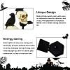 💀 Halloween Skull Solar Lights with Crow – Spooky Outdoor Decor