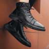 🔥2024 New Arrivals- Men's Black Casual Versatile Genuine Leather Ankle Boots