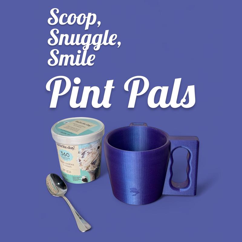 🔥Last Day: 50% Off! 🔥 Ice Cream Pint Holder with Spoon Slot