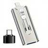 128GB~1TB Micro USB + 8 Pin + USB 3.0 4 in 1 Mobile Phone Computer U-Disk