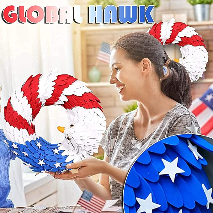 💝2023 Independence Day Sale 48% OFF🎁American July 4th Eagle Wreath