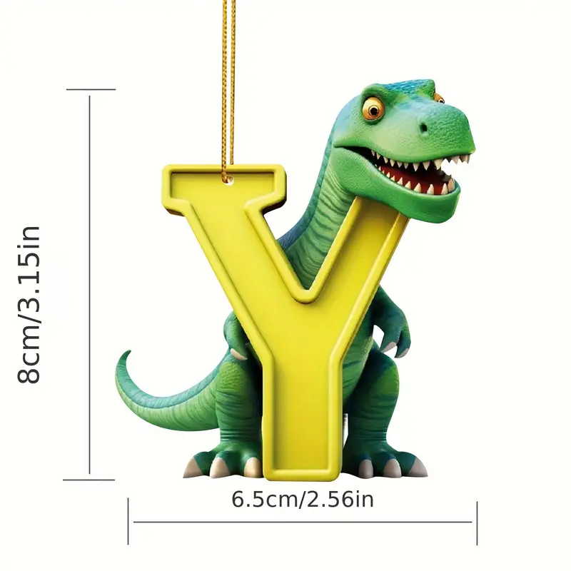 🔥Last Day Promotion - 70% OFF🎁🦖🦖Christmas Dinosaur Alphabet Ornaments🎁Customized By Your Choice Freely