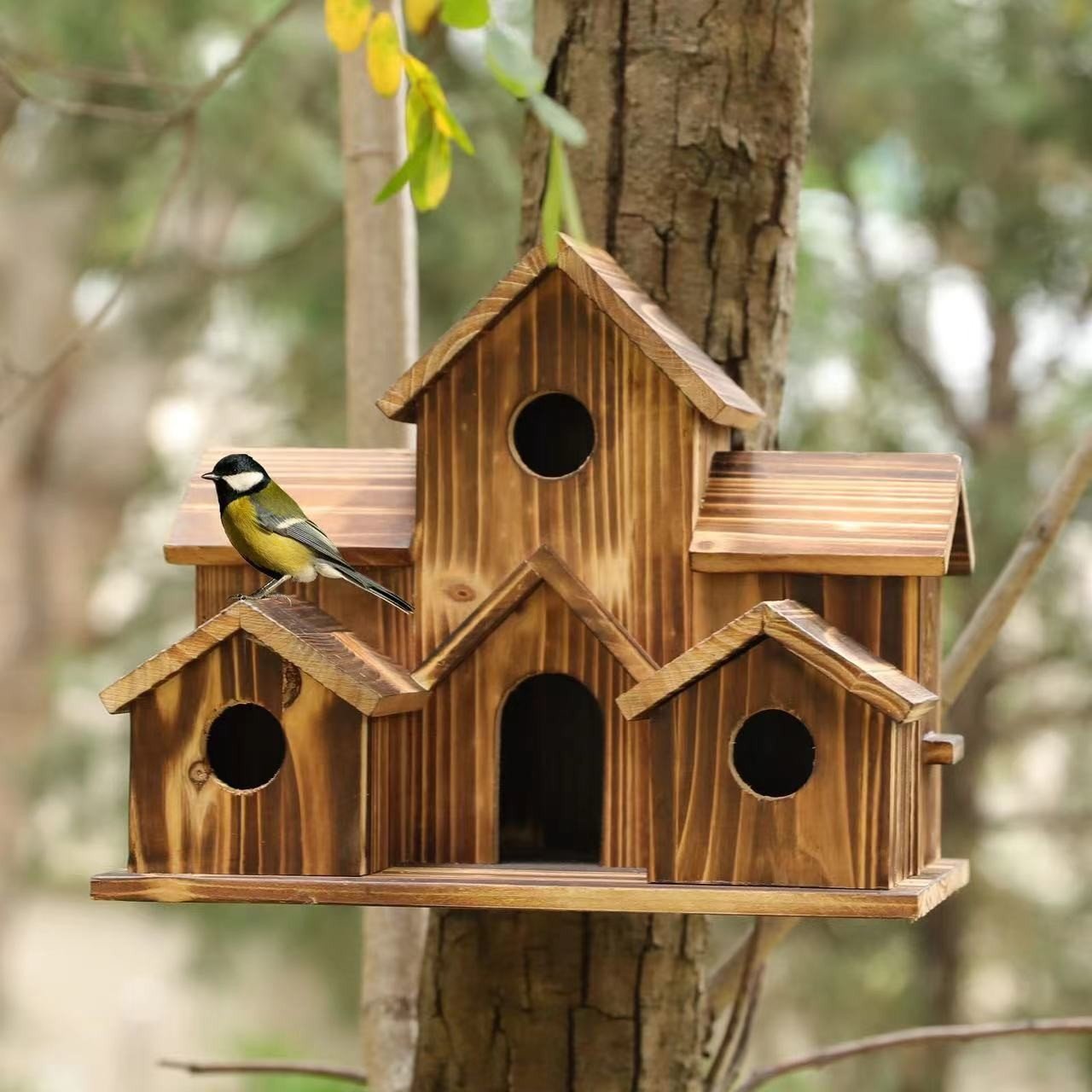 🎖️Halloween Special: 50% off everything! 🏡 Handmade Rustic Wooden Birdhouse 88.9% of people will buy🎁 One of each style [Free Shipping]