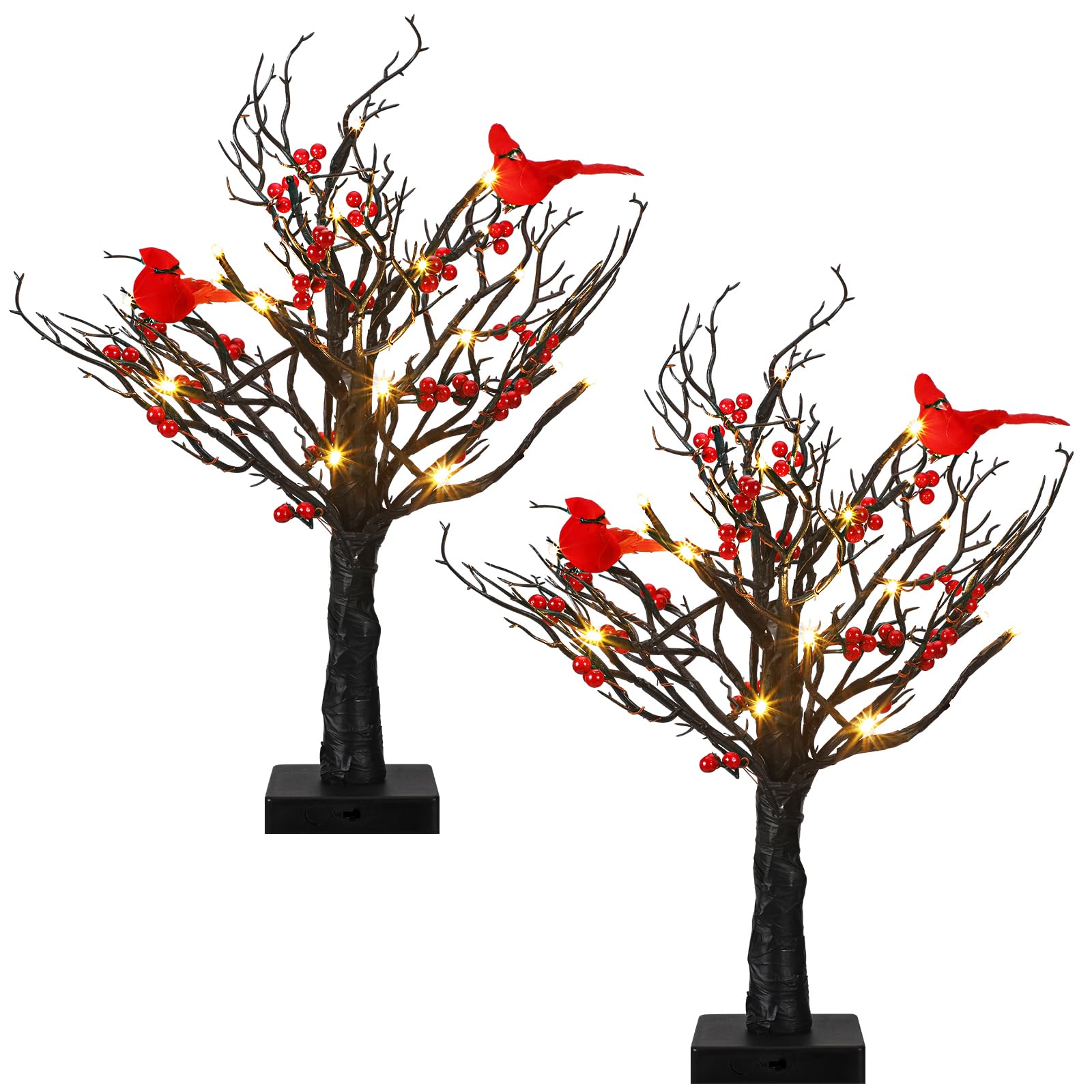 🔥🎄2025 New Christmas Sale 49% Off - Vintage Glowing Tree with Cardinals
