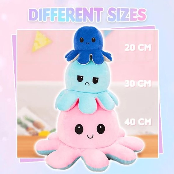 Reversible Octopus Plush Toy