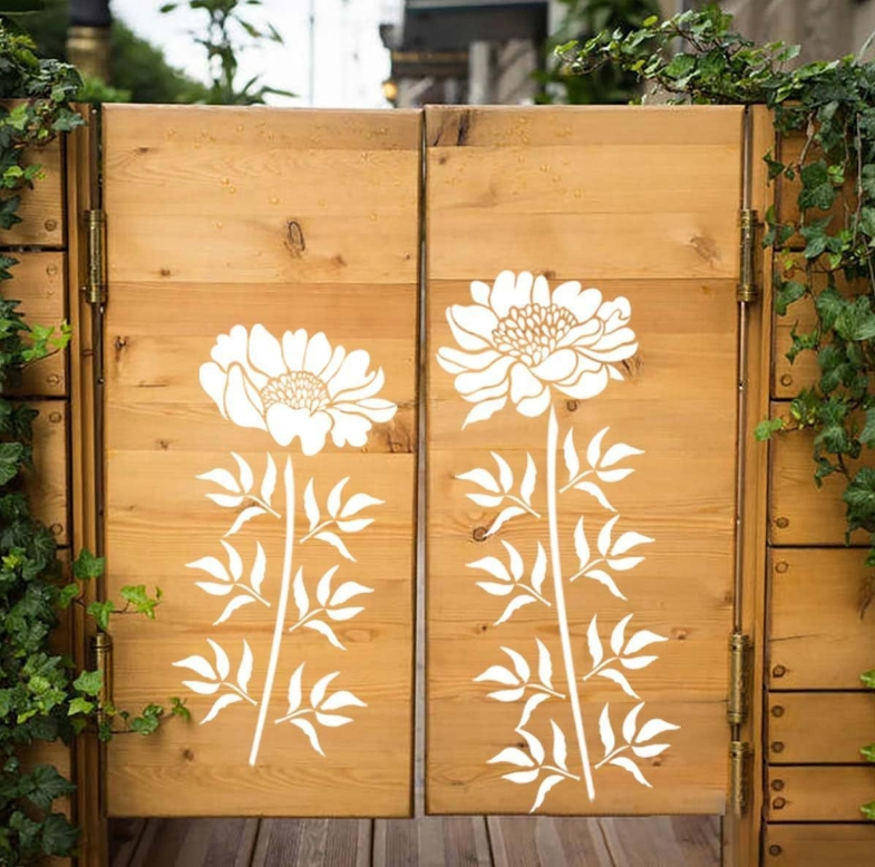 🔥Last Day 50% OFF🏡Garden Fence Large Flower Stencils🌻DIY Decoration