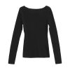 Love and Nancy 13 Lines 2023 Spring Original Women's Clothing Korean Style off-Neck Extrafine Wool Bottoming Shirt 21296