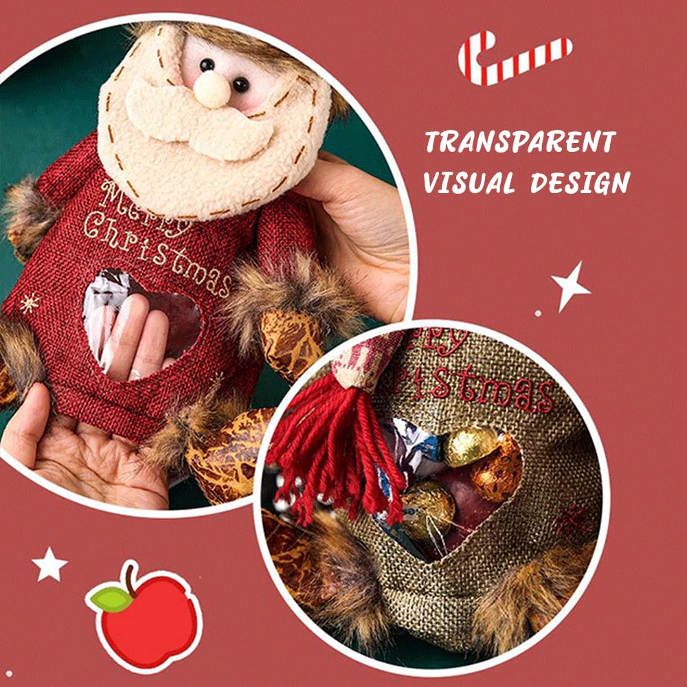 🔥Letzter Tag Verkauf 49% Rabatt🎅Weihnachtsgeschenktüten mit Reißverschluss-Design