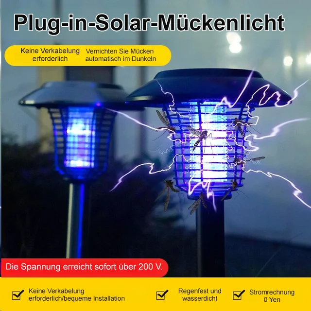 🔥Heißer Verkauf - 50%|Moskito-Abwehr und Beleuchtung Solar-Gartenleuchte