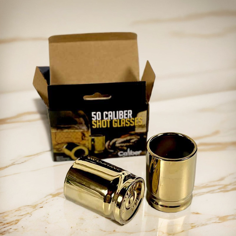 American Owned and Designed - 50 Caliber Shot Glasses