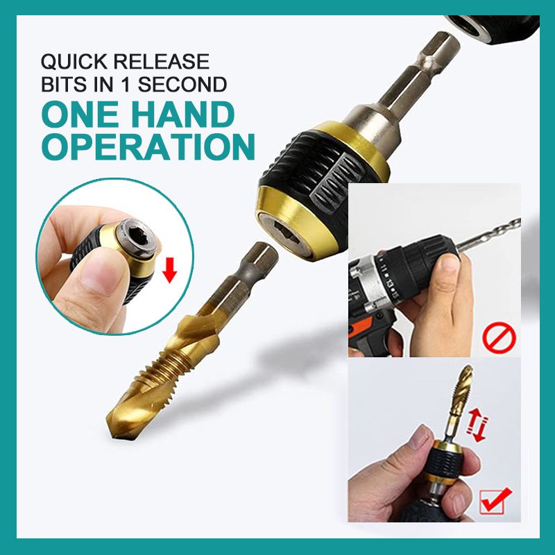(Summer Sale- 50% OFF) Quick-release Hexagon Drill Bit Coupling- BUY 2 FREE SHIPPING