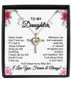 🔥Promotion -  Gift To My Baby Girl Daughter - Cross Dancing Necklace With Message Card Gift