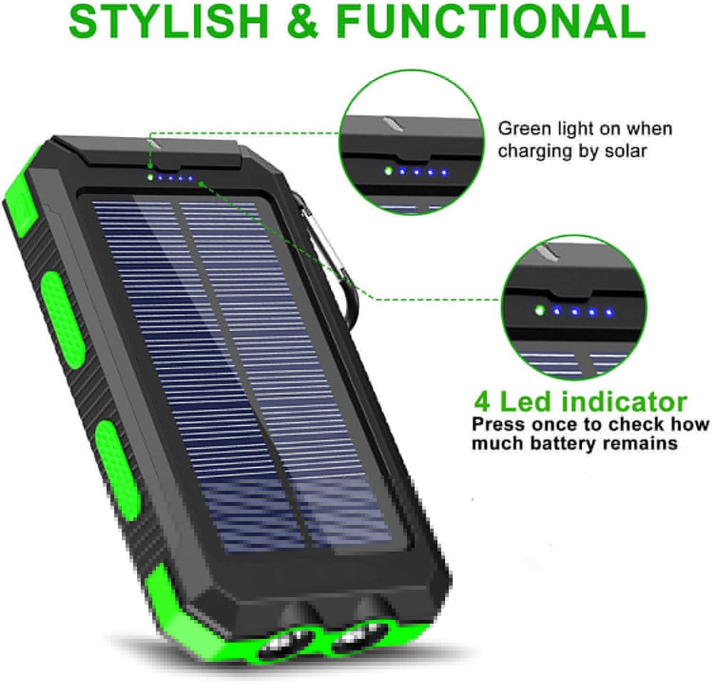 💥LAST DAY SALE 50% OFF💥Waterproof Solar Power Bank⚡BUY 2 FREE SHIPPING
