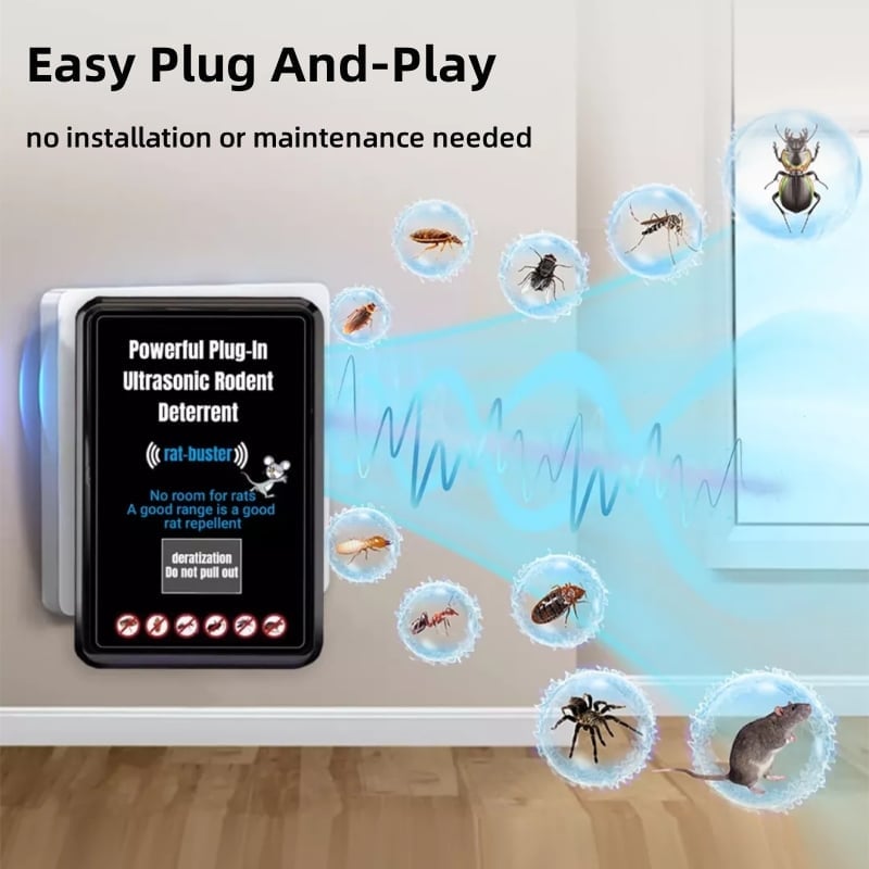 Last Day Promotion 70% OFF - 🔥Powerful Plug-In Ultrasonic Rodent Deterrent