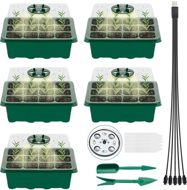 🔥Hot Sale Promotion 50% OFF - Seed Starter Trays with Grow Light