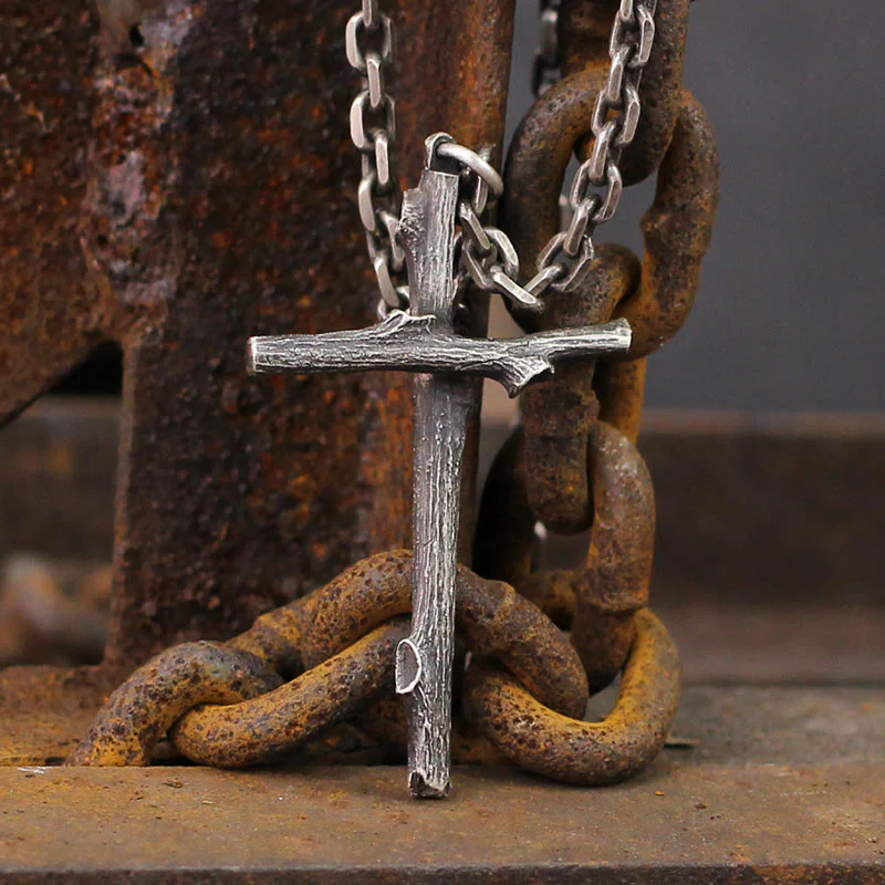 ✝️100% Handmade Sterling Silver Modern & Minimalist Cross Necklace(𝐉𝐚𝐜𝐤 𝐌𝐢𝐥𝐥𝐞𝐫 𝐇𝐚𝐧𝐝𝐦𝐚𝐝𝐞®)