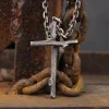 ✝️100% Handmade Sterling Silver Modern & Minimalist Cross Necklace(𝐉𝐚𝐜𝐤 𝐌𝐢𝐥𝐥𝐞𝐫 𝐇𝐚𝐧𝐝𝐦𝐚𝐝𝐞®)