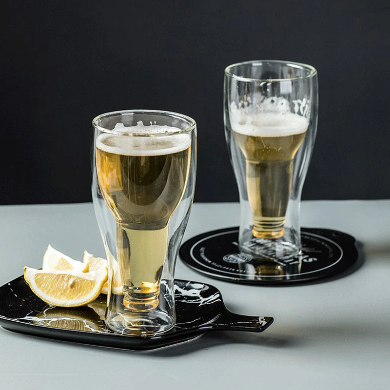 Inverted Bottle Beer Glass