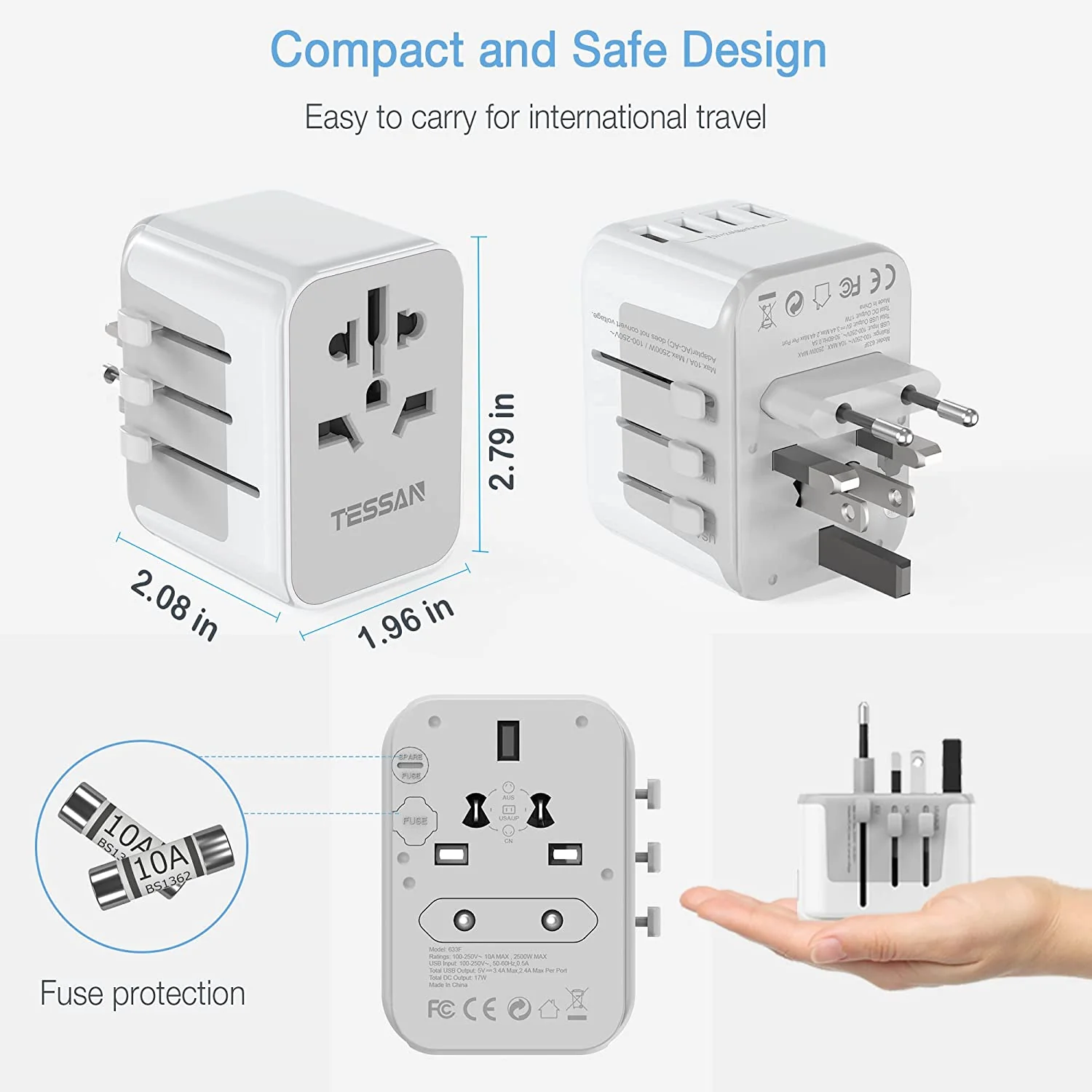 (🔥Last Day Promotion- SAVE 48% OFF)Universal Travel Adapter All In One(BUY 2 GET FREE SHIPPING)