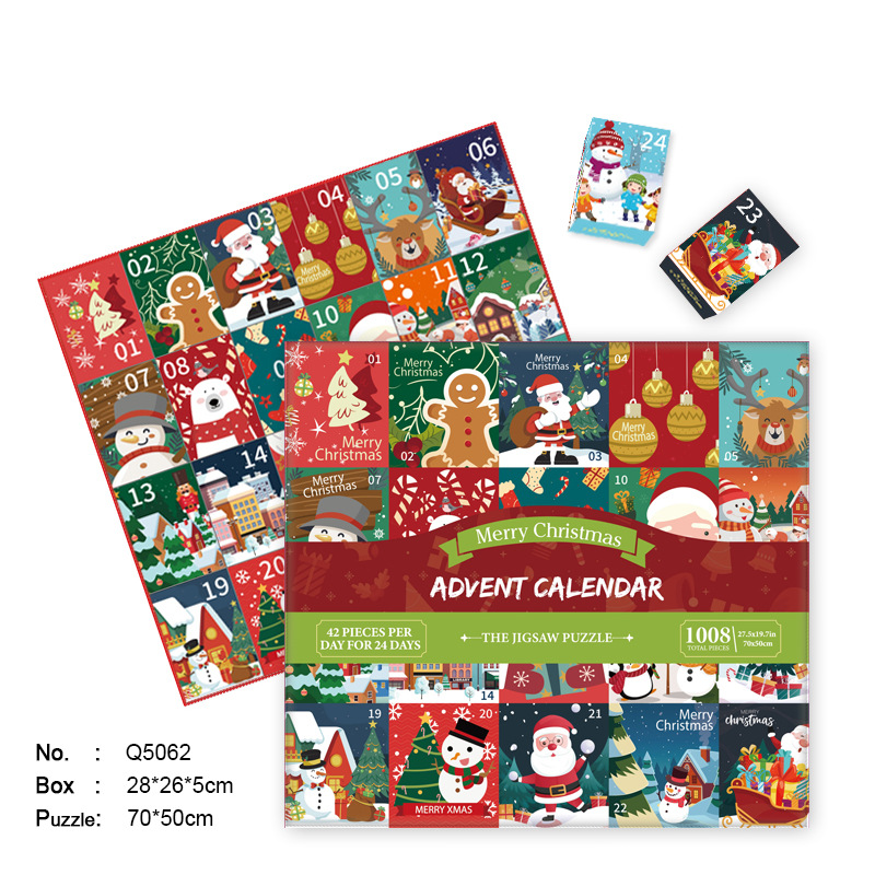 Happy Christmas Advent Calendar Jigsaw Puzzle 1080 Pieces