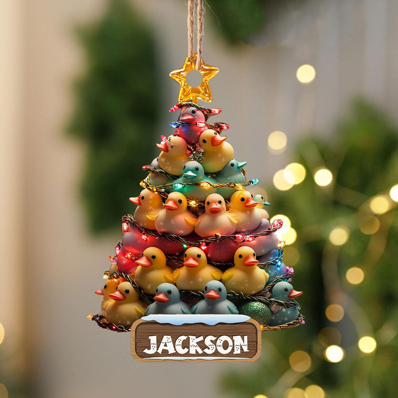 🎄Personalized Duck Toy 2D Flat Ornament