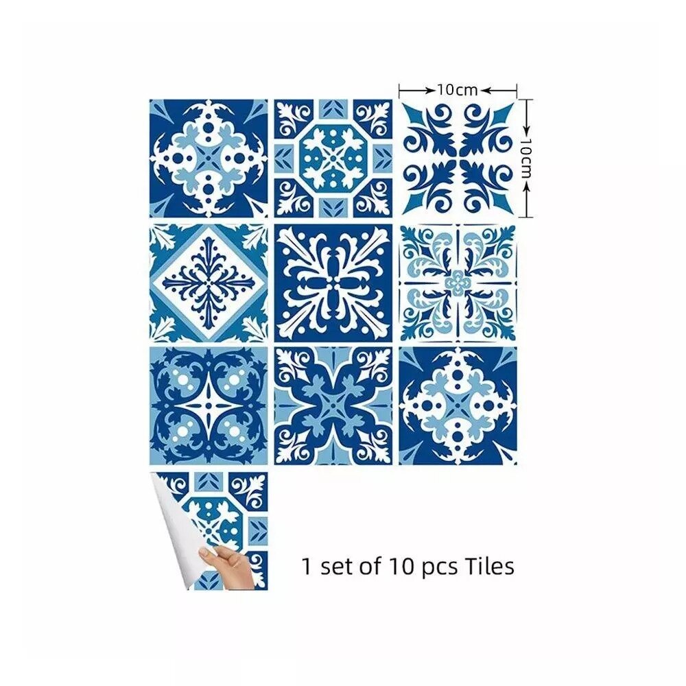 (🎅EARLY XMAS SALE-50% OFF) 🔥3D visual art geometric tile decals(9 PCS)