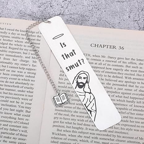 Peeking Jesus - “Is that Smut?” Stainless Steel Bookmark