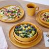 Stone Lain Coupe Dinnerware Set, Service For 4, Black Matte