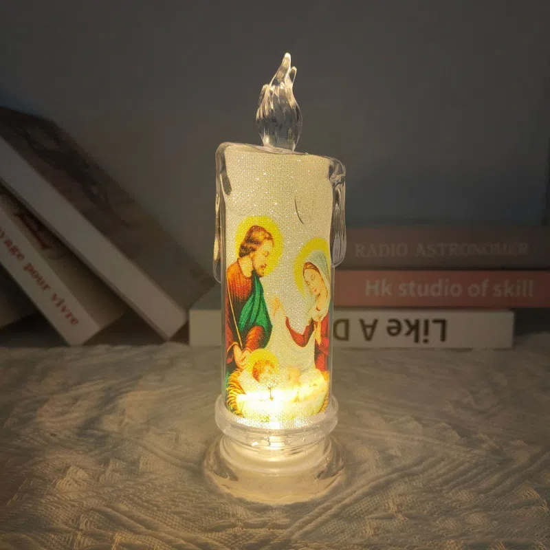 (🌲EARLY CHRISTMAS SALE - 49% OFF) 🎁🕯️LED Jesus Prayer Flameless Candles, 🔥Buy 5 Get 5 Free & Free Shipping