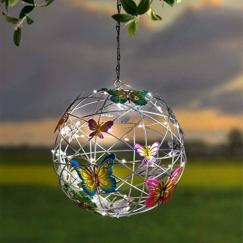 🔥49% OFF🔥-✨Hanging Butterflies with Solar LED Light Ornament