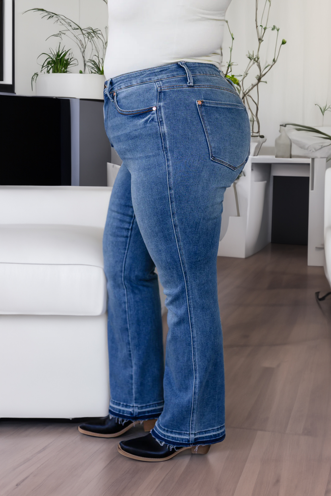 High-Rise Tummy Control Bootcut Jeans (Buy 2 Free Shipping)