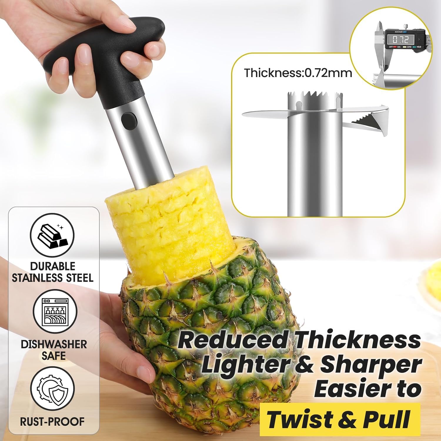 🎁TikTok Last Day Sale - 70% OFF🎉Premium Pineapple Corer and Slicer Tool
